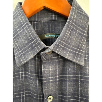 Men’s Zachary/Prell dark blue long sleeve button down size sm. 100% cotton