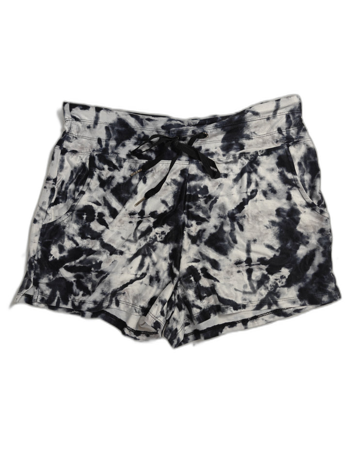 Womens Marika Athletic Shorts Black White Tie Dye Size Large