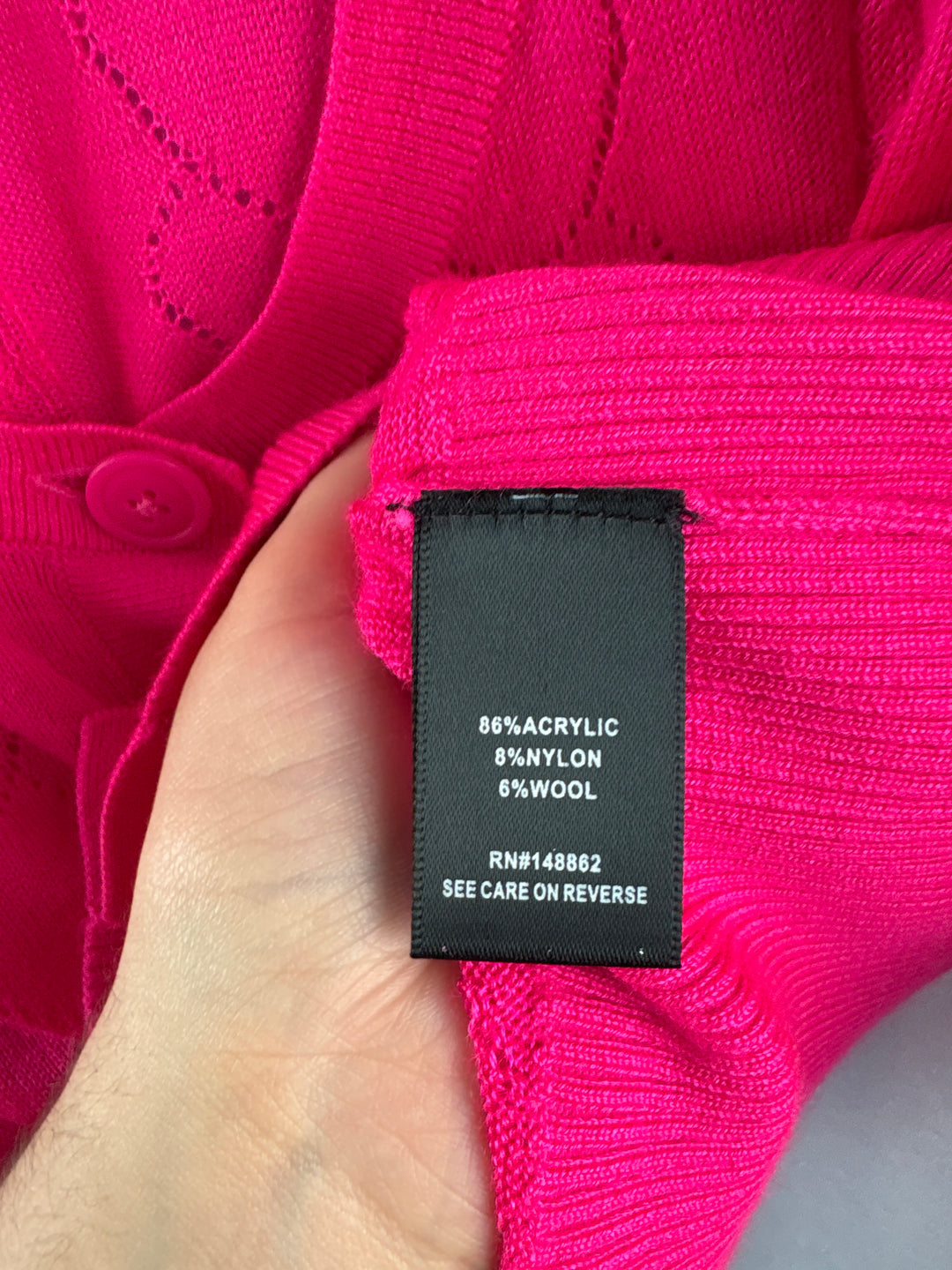 Women’s Torrid Size 2 Bright Neon Pink Short Sleeve Cardigan