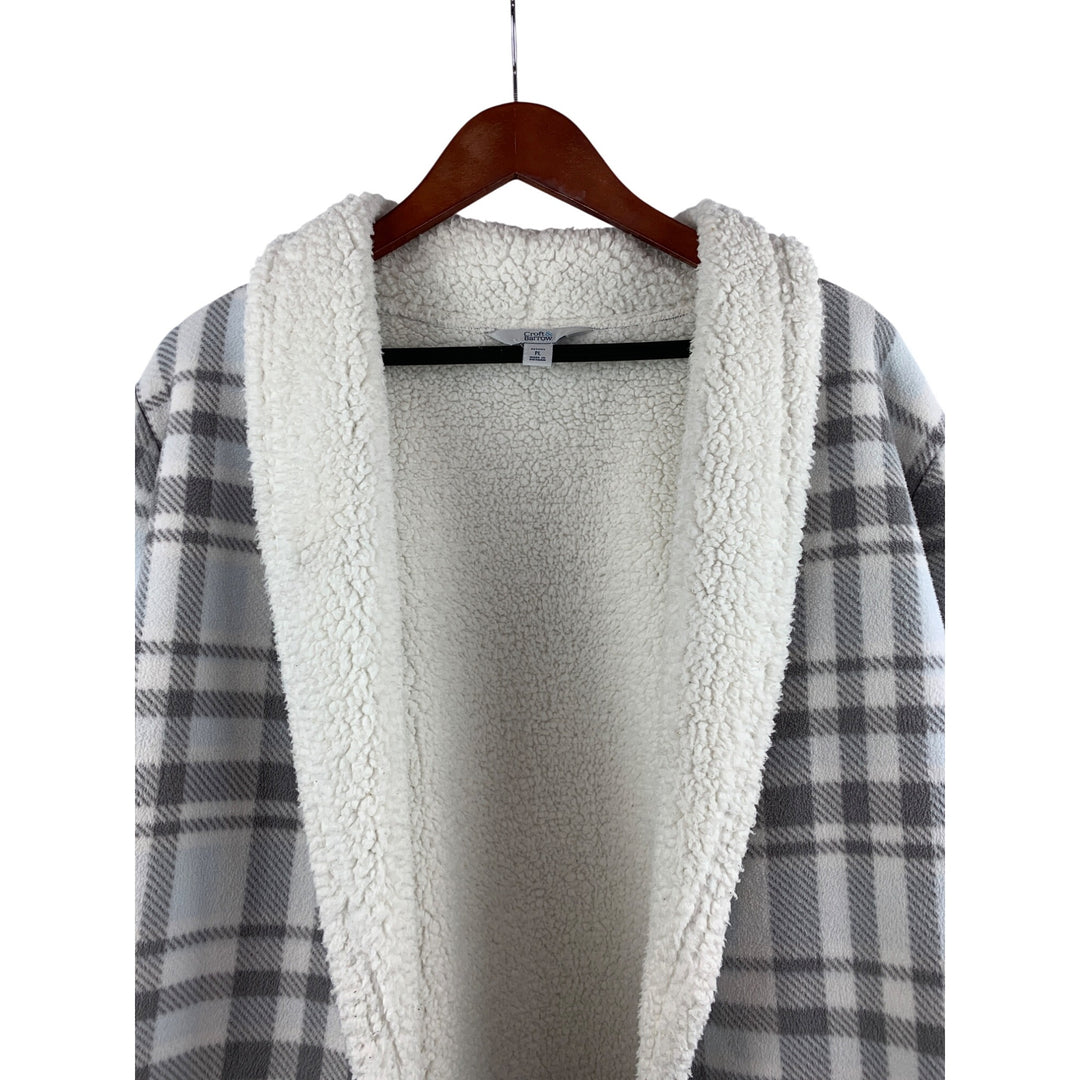 Croft & Barrow Womens Plaid Sherpa Jacket PL