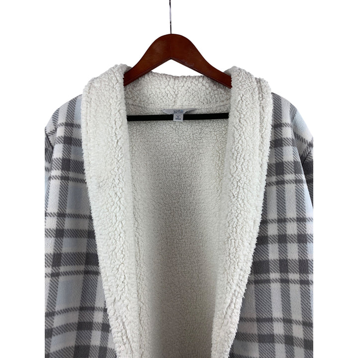 Croft & Barrow Womens Plaid Sherpa Jacket PL