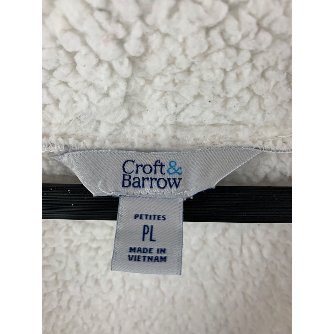Croft & Barrow Womens Plaid Sherpa Jacket PL