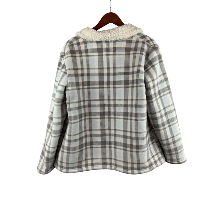 Croft & Barrow Womens Plaid Sherpa Jacket PL