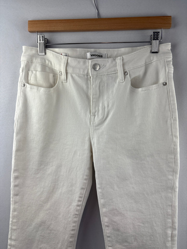 Women’s Vigoss Size 29 White Flare Jeans