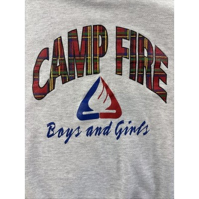 Jerzees Camp Fire Boys & Girls Sweatshirt XL Heather Gray USA