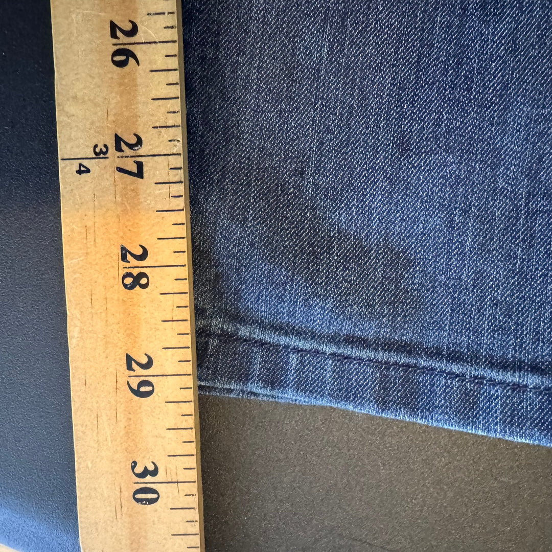 Prana Women's Dark Wash Mid-Rise Slim Straight Leg Jeans, Size 4S