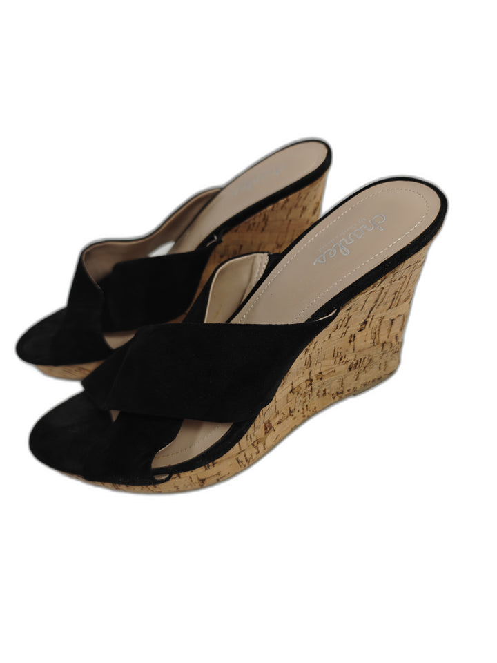 Womens Charles by Charles David Wedge Sandals Black Size 9.5