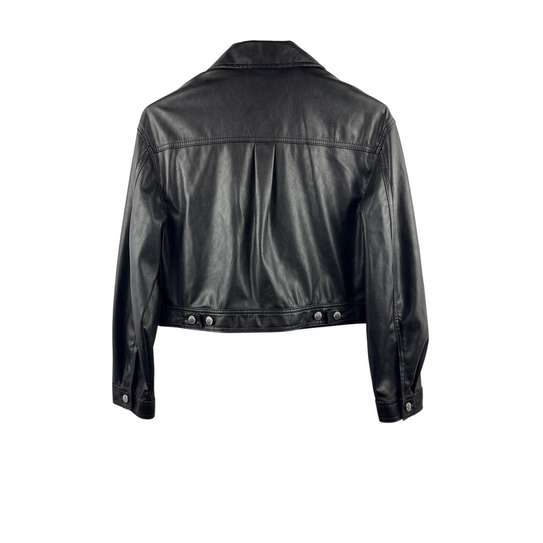 Women’s Universal Thread Small Black Faux Leather Jacket
