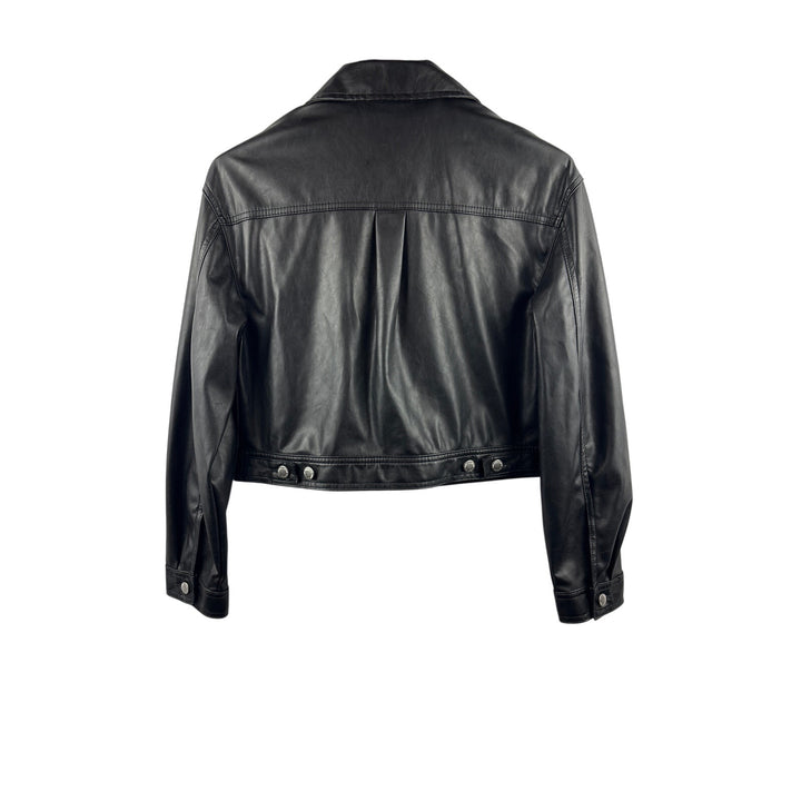 Women’s Universal Thread Small Black Faux Leather Jacket
