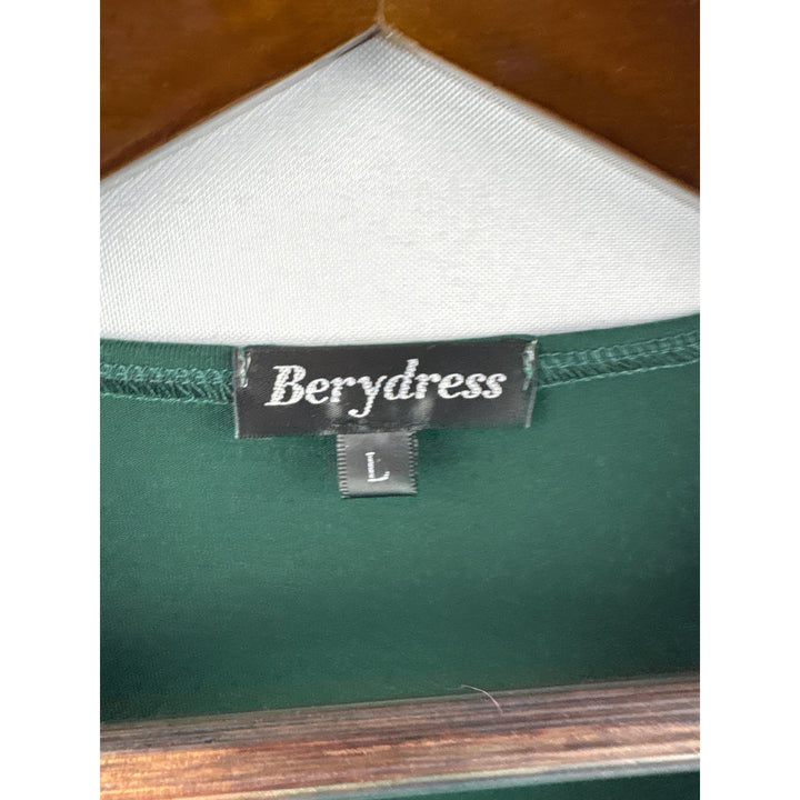 Women’s Berydress Large Emerald Green Wrap Style Midi Dress