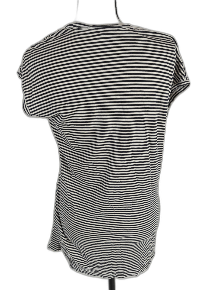Womens Vince Tunic Top Navy White XS