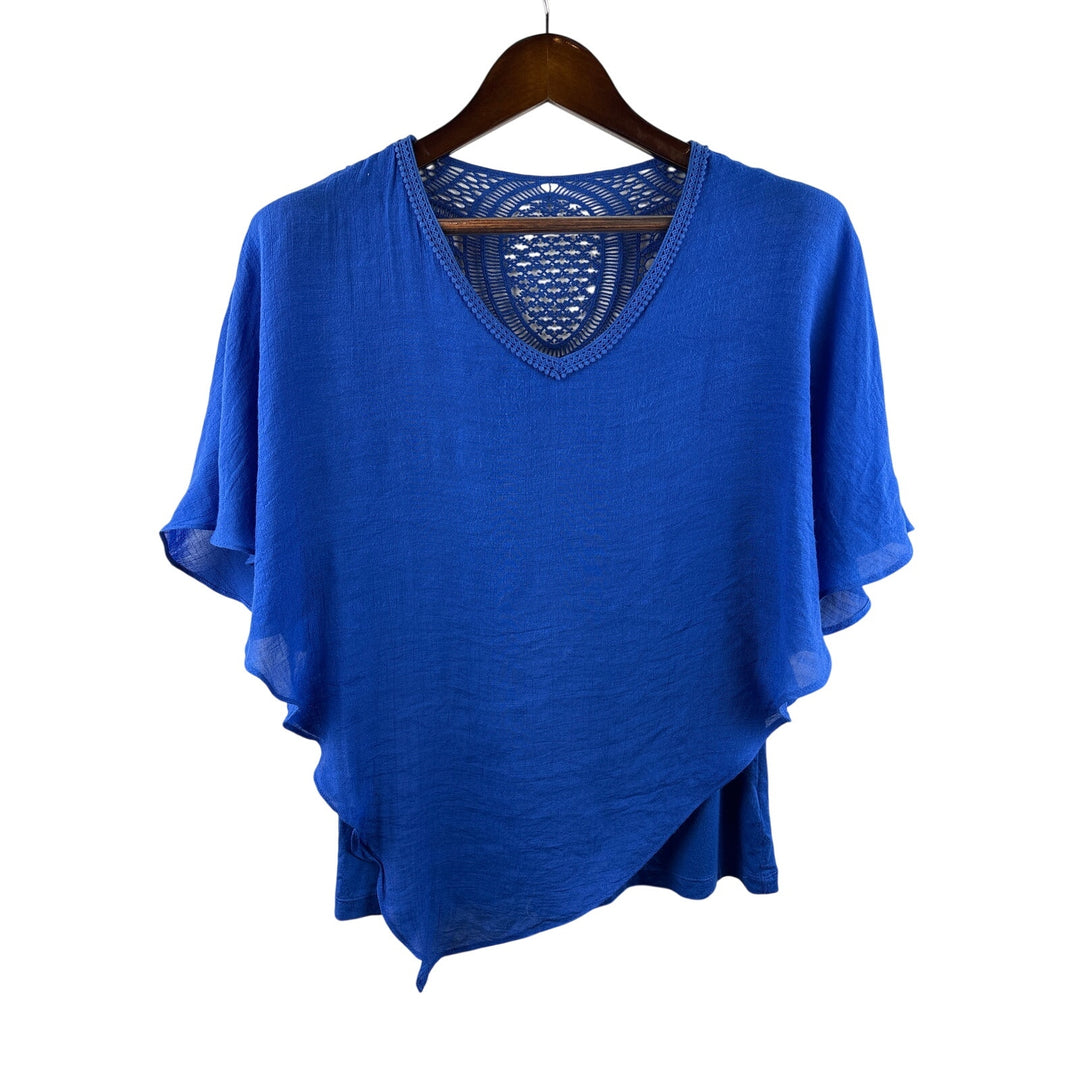 Women’s APT. 9 Medium Teal Blouse w/ Embroidery