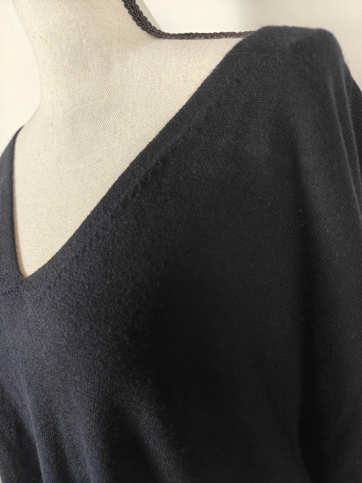 Women Vince Camuto Oversized V Neck Sweater Black Size XL