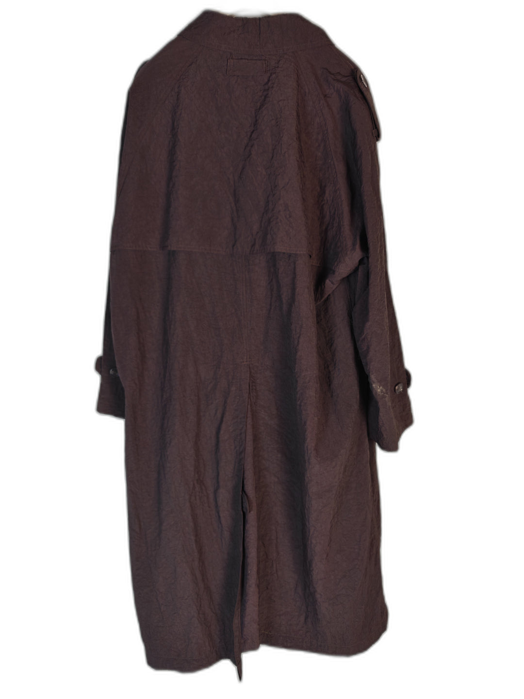 Club Trans-Atlantique Men's Brown Trench Coat XL Belted Double Breasted Lightweight