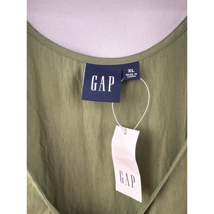 Women’s GAP XL Army Green Cropped Tank w/ Front Knot