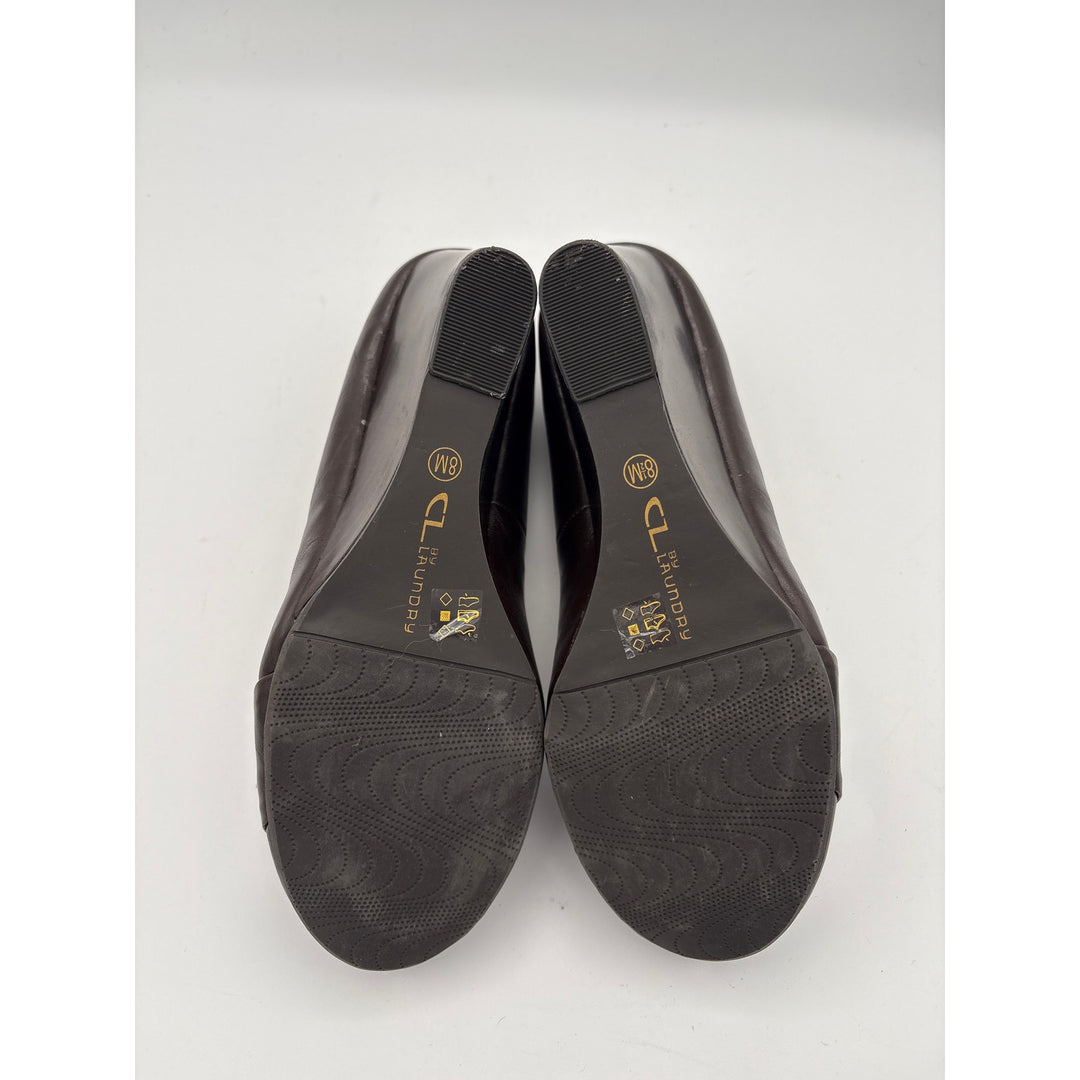 Women’s CL by Laundry Size 8 Brown Leather Wedges