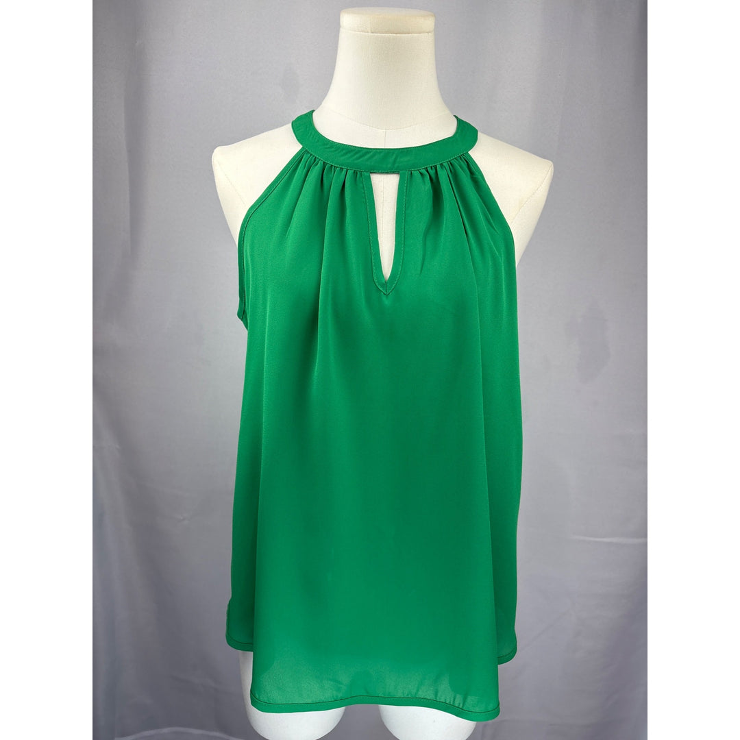 Papermoon Emerald Green Keyhole Halter Top Medium Petite