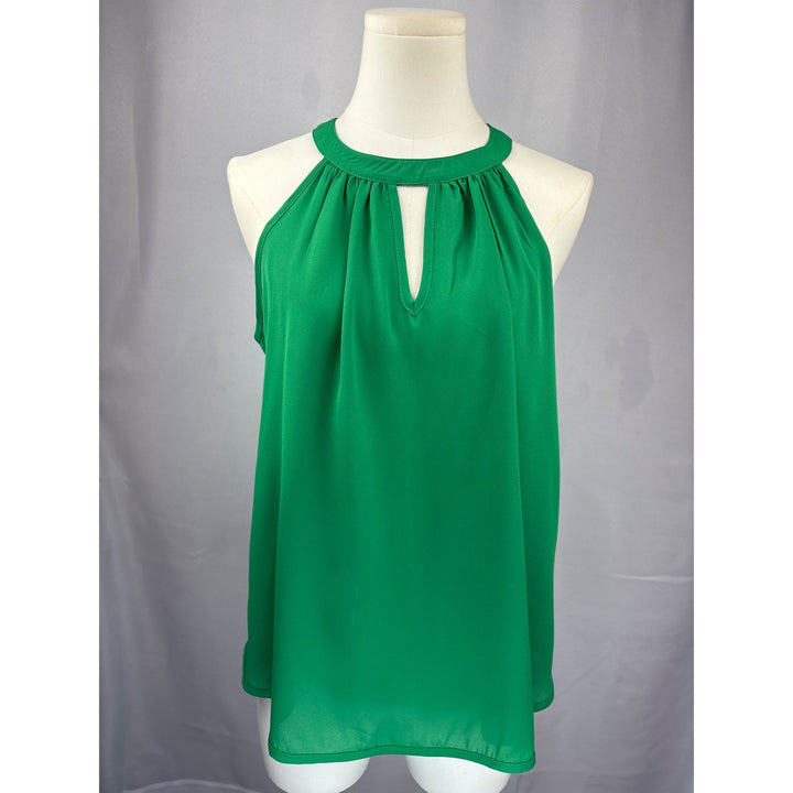 Papermoon Emerald Green Keyhole Halter Top Medium Petite