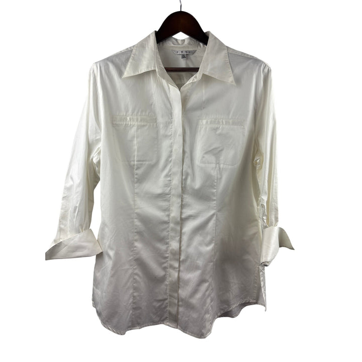 Women’s Cabi XL White Long Sleeve Blouse