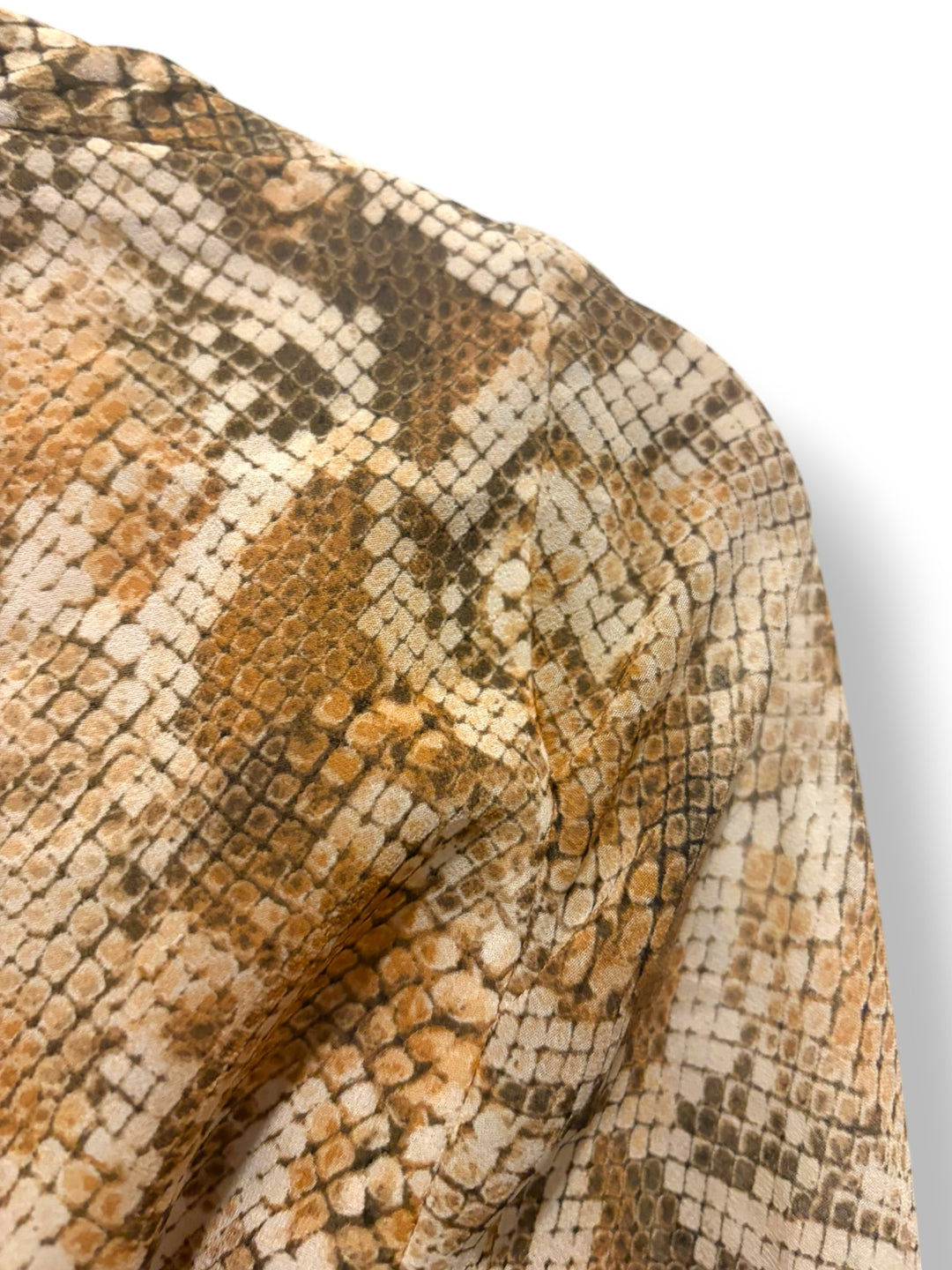 GUESS Womens Snakeskin Print Romper Long Sleeve V Neck Belted Outfit