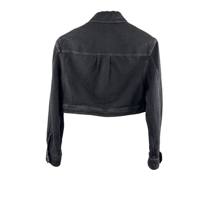 Women’s Brunello Cucinelli Small Light Washed Black Cropped Jean Jacket