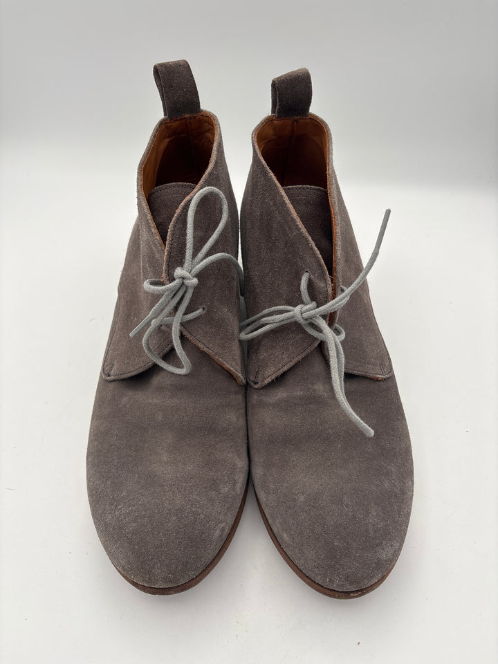 Women’s P. Monjo Size 10 Light Gray Suede Ankle Boots