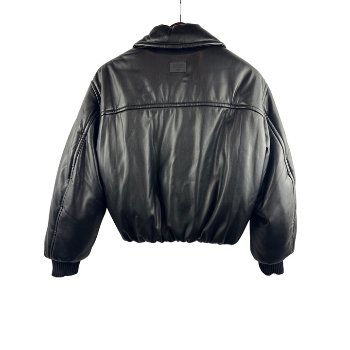 Women’s Acne Studios Medium Black Leather Bomber Jacket