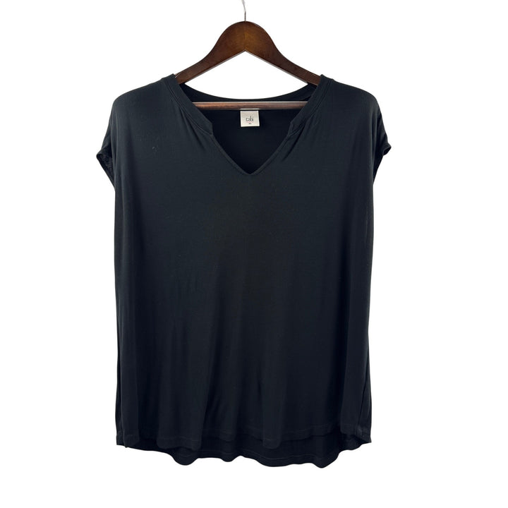 Women’s Cabi XL Black Short Sleeve V-Neck Blouse