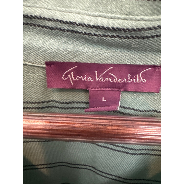 Women’s Gloria Vanderbilt Green Hi/Lo Button Down Size L