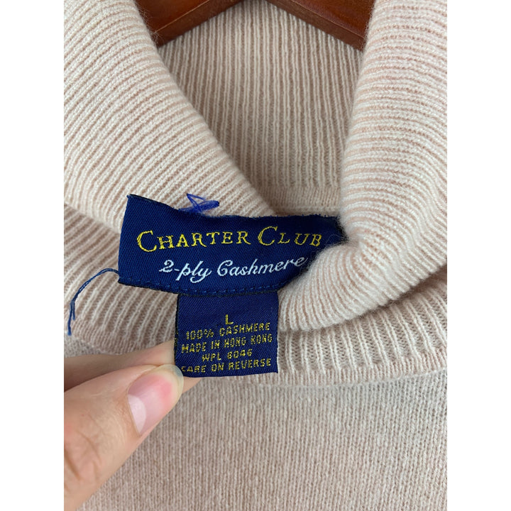 Women's Charter Club Pink Cashmere Sweater Size L