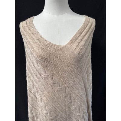 Women’s Novica Beige Textured Poncho One Size