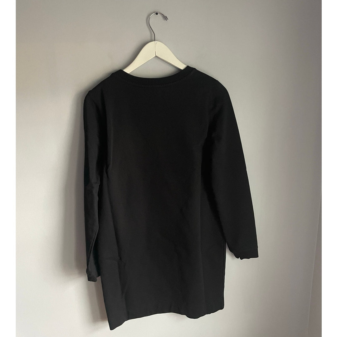 Love Moschino Sweatshirt Dress black with White heart size 4 Twee Luxury