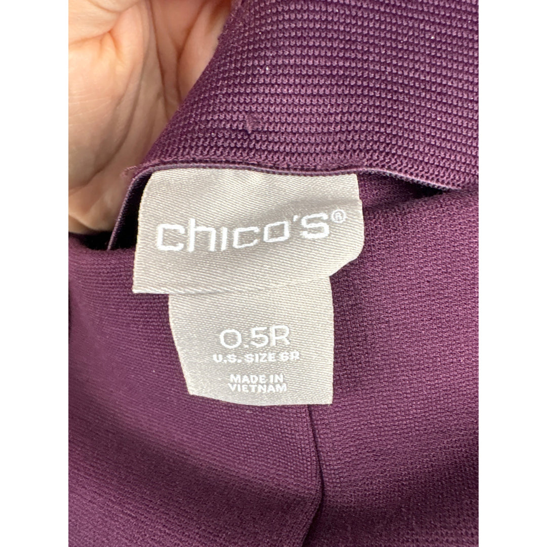 Women’s Chico’s Size 0.5 Plum Purple Slacks