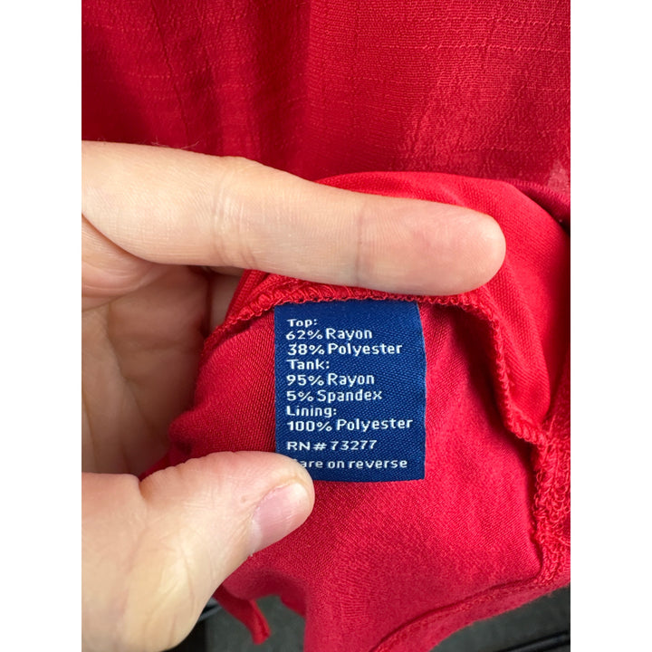 Women’s APT. 9 Medium Red Sleeveless Blouse