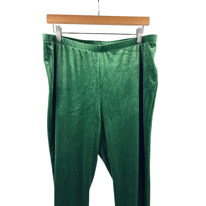 Women’s Shavonne Dorsey XL Emerald Green Velvet Pants
