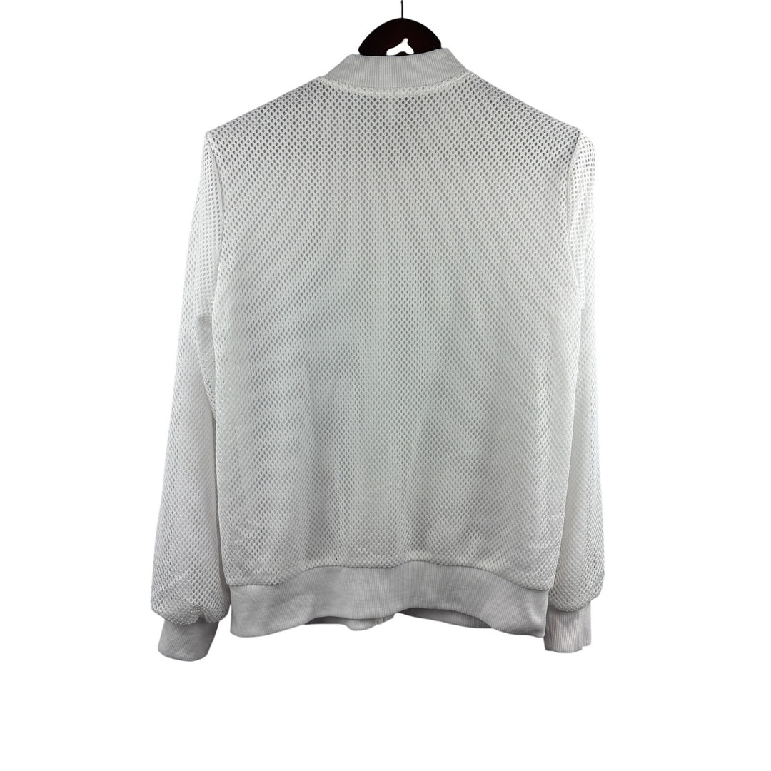 Women’s Simply Vera Vera Wang Medium White Mesh Bomber Jacket