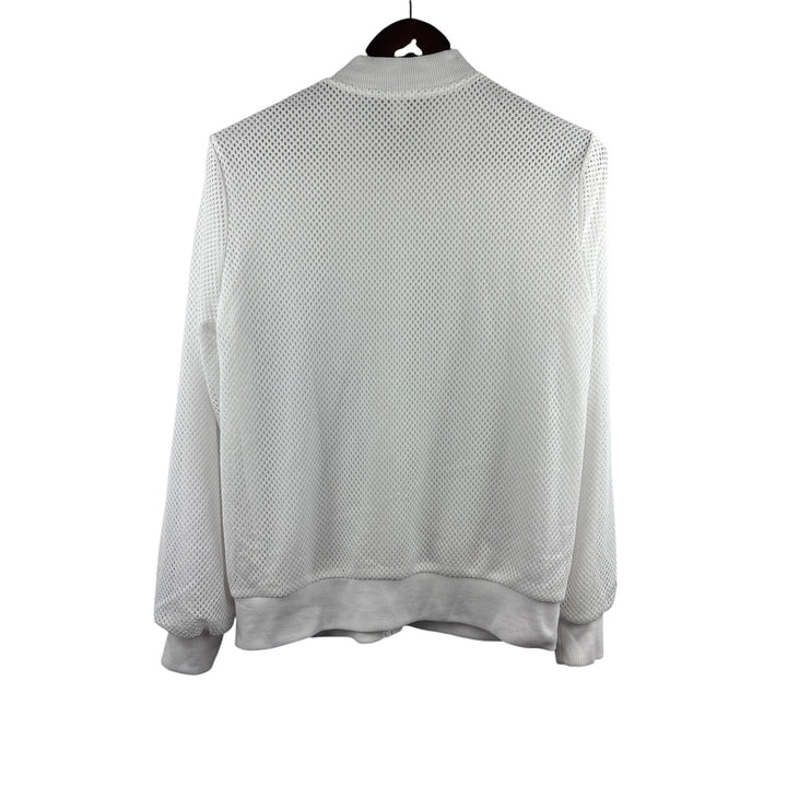 Women’s Simply Vera Vera Wang Medium White Mesh Bomber Jacket