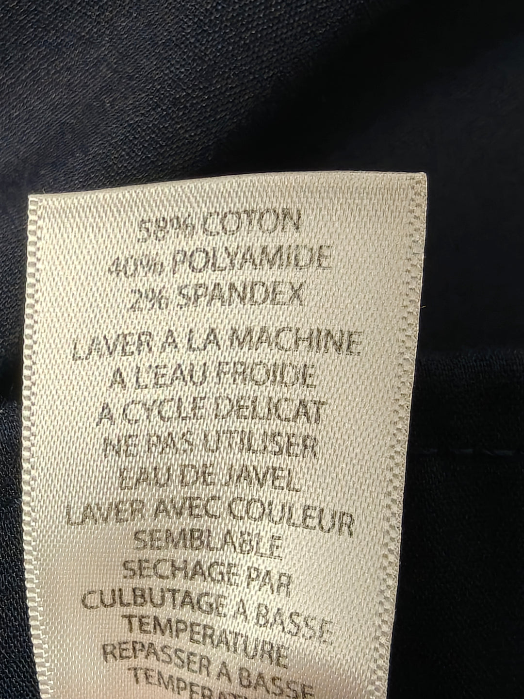 Women Ecru Straight Leg Pants Navy Size 14