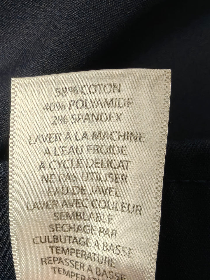 Women Ecru Straight Leg Pants Navy Size 14