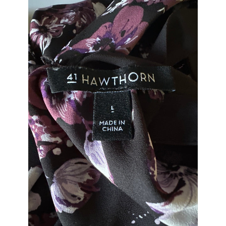 41 Hawthorn Black Floral Sundress Sleeveless Size L