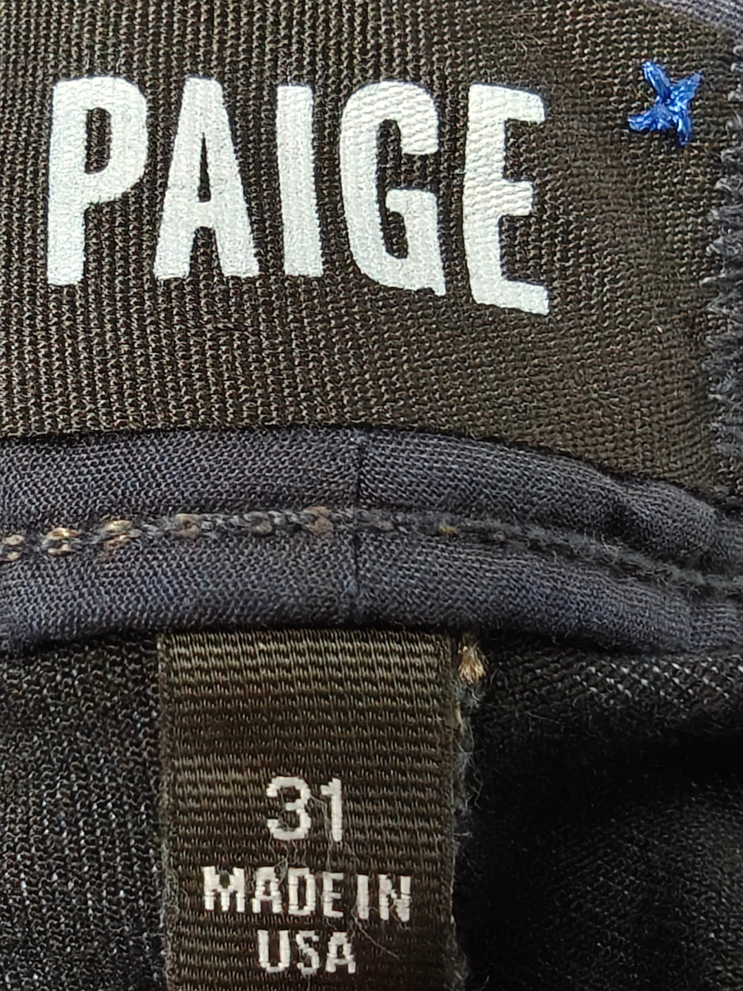 Paige Lou Lou Womens Dark Indigo Flare Jeans Size 31 Premium