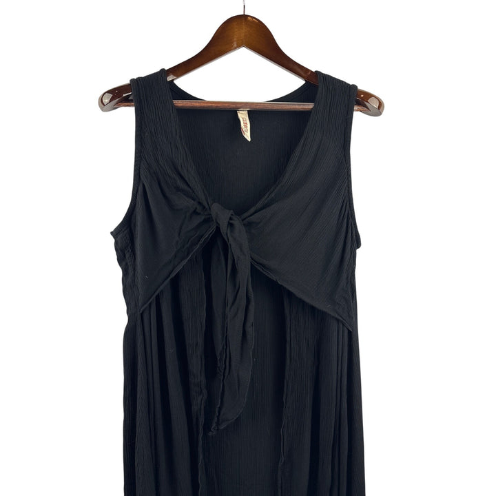Women’s Serendipity XXL Black Long Tie Vest