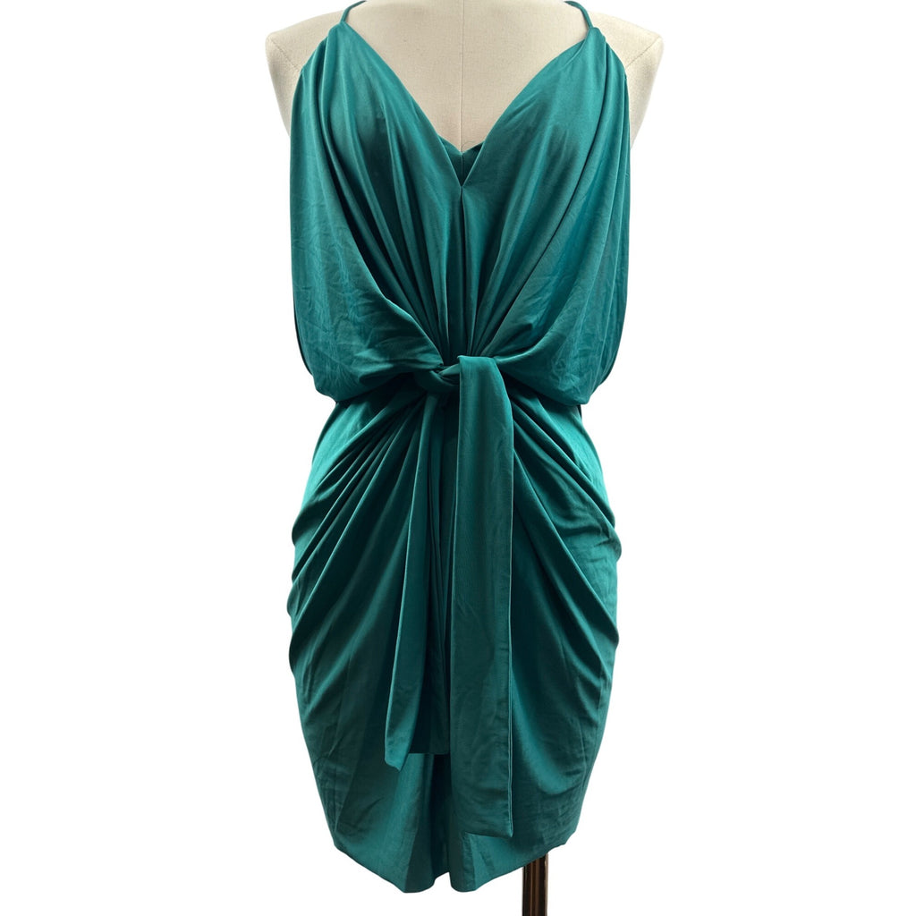 misa los angeles green dress Women's Halter Mini Size XS – Luqsee Size:2.5 Youth date nights and so print:tropical Vintage 1950s Swing Cocktail