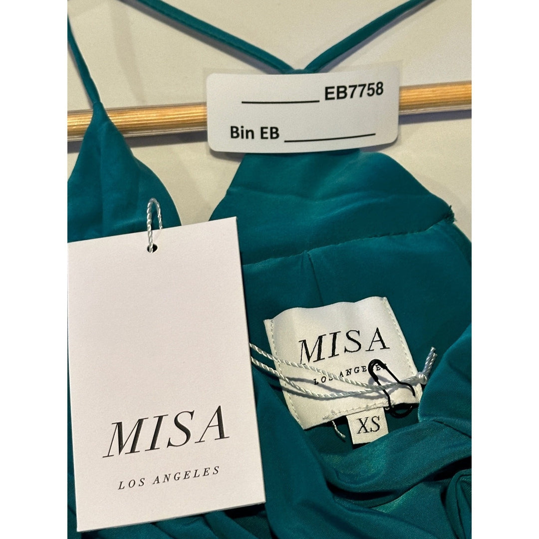 Women’s Misa Los Angeles Green Halter Mini Dress Size XS