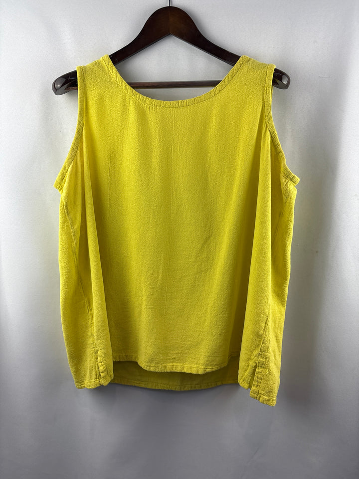 Women’s Oh My Gauze! XXL Mustard Yellow Sleeveless Blouse