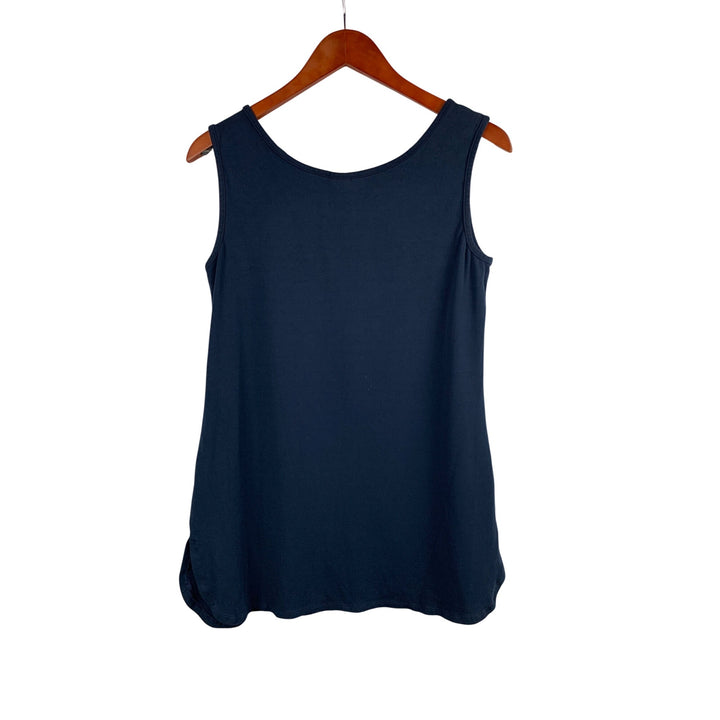 Attitudes By Renée Womens Navy Sleeveless Tank Top S