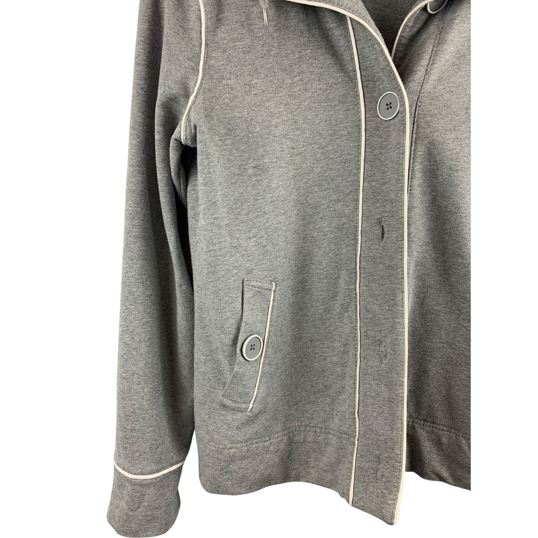 Jones New York Signature Hoodie Jacket M Gray Cotton/Spandex Womens