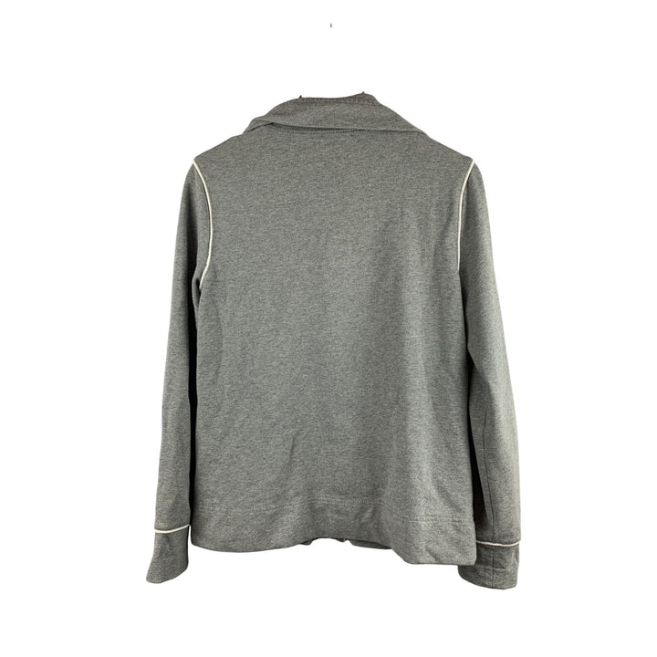 Jones New York Signature Hoodie Jacket M Gray Cotton/Spandex Womens