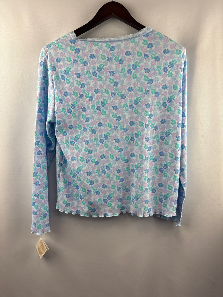 Women’s Intimate Essentials Small Light Blue Floral PJ Set
