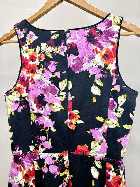 White House Black Market Floral Hi‑Low A‑Line Dress Sz 10P